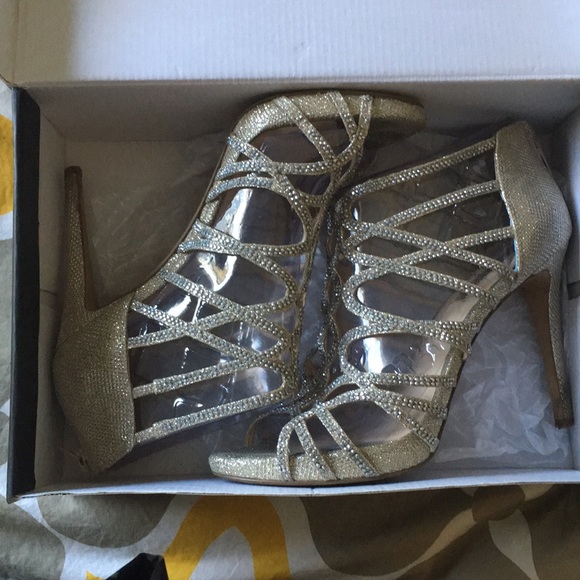 Strappy Sparkly Heels, Evening or Prom Heels - Picture 2 of 5